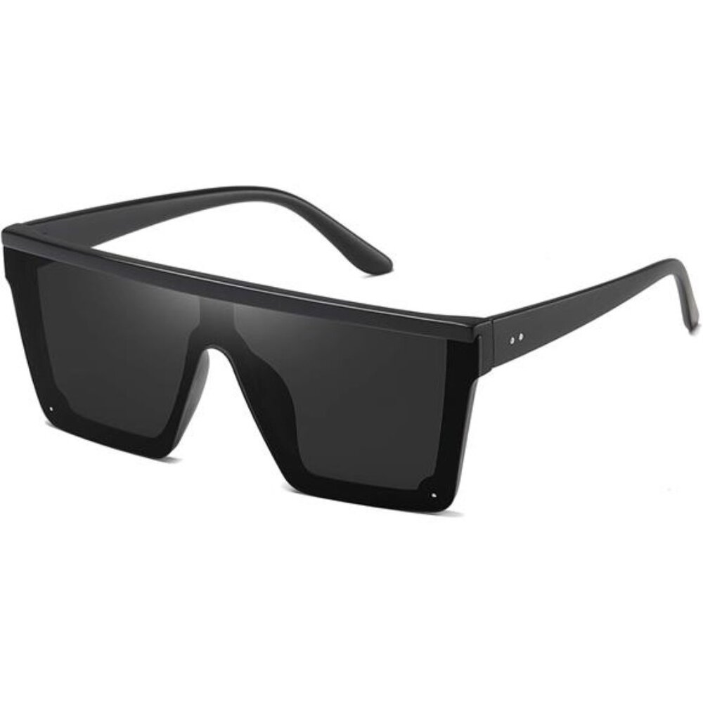 Square Sunglasses Women Men Big Frame UV400 Mirror Lens Fashion Sun Glasses